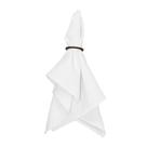 Kit 4 Peças Guardanapo de Tecido Liso Branco com Bainha para Mesa Posta Branco