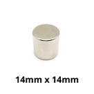 Kit 4 Peças Imã Neodímio Disco Magnético N35 14x 14mm Super Forte Potente Redondo