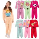 Kit 4 Peças Moletom Roupa Menina Infantil com estampas fofas 2 Casacos 2 Calças infantil menina kit moletom