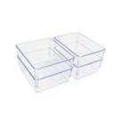 Kit 4 peças Organizadores Multiuso Modular Acrilico Pequeno