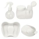 Kit 4 Peças para Manicure Bacia Mãos, Bacia Pés, Pulverizador e Dosador