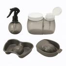 Kit 4 Peças para Manicure Bacia Mãos, Bacia Pés, Pulverizador e Dosador