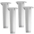 Kit 4 Peças - Pé Para Armario Generico Itatiaia De 17 a 21cm Branco