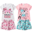 Kit 4 Peças Pijama Infantil Menina Menino Juvenil Feminino Criança Kit 4 Peças Pijama Infantil Menina Menino Juvenil Feminino Criança