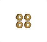 KIT 4 PEÇAS - Porca Curta Redutora 3/8" SAE x 1/4" SAE