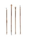Kit 4 Peças Removedor de Cravos E Espinhas Extrator Profissional Limpa Poros Fan Nails