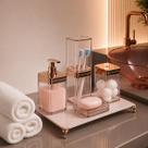 Kit 4 Peças Slim Banheiro Lavabo Organizador Completo Kit 4 Peças Slim Banheiro Lavabo Organizador Completo