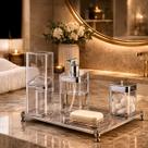 Kit 4 Peças Slim Banheiro Lavabo Organizador Completo