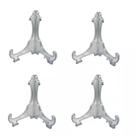 Kit 4 Peças Suporte P/ Pratos Acrílico Transparente 9cm