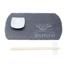 Kit 4 peças sushi bandeja de ardósia