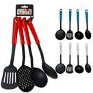 Kit 4 Peças Utensílios De Cozinha Escumadeira Colher Espatula Concha Plástica Nylon Coloridas Wincy Kit 4 Peças Utensílios De Cozinha Escumadeira Colher Espatula Concha Plástica Nylon Coloridas Wincy