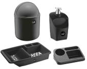 Kit 4 Peças Utensílios Para Cozinha Com Lixeira E Escorredor De Louças UZ