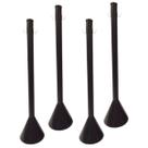 Kit 4 pedestal PVC 90cm Preto p/corrente sinalização e segurança Kit 4 pedestal PVC 90cm Preto p/corrente sinalização e segurança