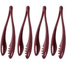 Kit 4 Pegadores Pinças Ability Tramontina 29,8cm Salada Massa Multiuso Nylon Vermelho Kit 4 Pegadores Pinças Ability Tramontina 29,8cm Salada Massa Multiuso Nylon Vermelho