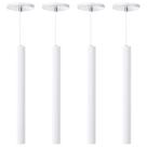 Kit 4 Pendente Luminária Tubo Branco 40 Cm