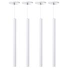 Kit 4 Pendente Luminária Tubo Branco 50 Cm