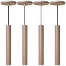 Kit 4 Pendente Luminária Tubo Fendi 30 Cm