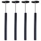Kit 4 Pendente Luminária Tubo Preto 40 Cm
