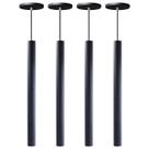 Kit 4 Pendente Luminária Tubo Preto 50 Cm