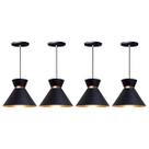 Kit 4 Pendente Lustre Luminária Berlim 15cm Preto Kit 4 Pendente Lustre Luminária Berlim 15cm Preto