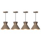 Kit 4 Pendente Lustre Luminária Berlin 15cm Fendi