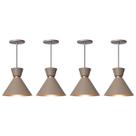 Kit 4 Pendente Lustre Luminária Berlin 23cm Fendi