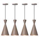 Kit 4 Pendente Lustre Luminária Canadá Fendi