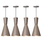 Kit 4 Pendente Lustre Luminária Cone Moscou 39cm Fendi Kit 4 Pendente Lustre Luminária Cone Moscou 39cm Fendi