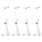 Kit 4 Pendente Lustre Luminária Mini Pequim 24cm Branco