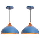 Kit 4 Pendente Lustre Luminária Panama Azul
