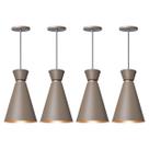 Kit 4 Pendente Lustre Luminária Pequim 30cm Fendi Kit 4 Pendente Lustre Luminária Pequim 30cm Fendi