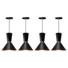 Kit 4 Pendente Lustre Luminária Rio Preto