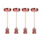 Kit 4 Pendente Soquete Retrô Industrial E27 Rose Gold Kit 4 Pendente Soquete Retrô Industrial E27 Rose Gold