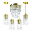 Kit 4 Pendentes Clearcrillic + Pendente Manucrillic Gold