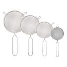 Kit 4 peneiras 10/14/21/24 cm aço inox multiuso cozinha peneirinha culinária