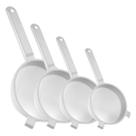 Kit 4 Peneiras Coador Reforçada Utensílio Cozinha Nylon 19cm, 16cm, 12cm E 10cm Cozinha