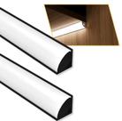 Kit 4 Perfil Para Canto De Sobrepor 1m Moveis Marcenaria Led Iluminação
