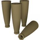 Kit 4 Pés Cônico para Cozinha Americana