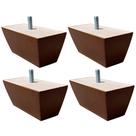 Kit 4 Pés de Madeira Retangular para Sofá 12cm - Mozzelar Kit 4 Pés de Madeira Retangular para Sofá 12cm - Mozzelar