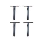 KIT 4 Pés de Metal 12cm Preto Multiuso Para Armário Mesas de Cabeceiras e Camas