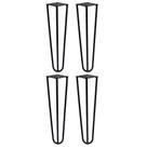 Kit 4 Pés de Metal 25 CM Hairpin Legs Rack e Puffs Dourado G41