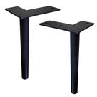 KIT 4 Pés de Metal L 18cm Lateral Champagne Preto Fosco Multiuso Armário Sofá Cama Casa Cozinha Moderna KIT 4 Pés de Metal L 18cm Lateral Champagne Preto Fosco Multiuso Armário Sofá Cama Casa Cozinha Moderna