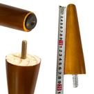 Kit 4 Pés Palito 17cm Madeira Para Sofás Poltronas C/ Buchas