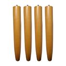 Kit 4 Pés Palito Madeira 30cm para Poltrona Mesa Lateral Puff Mel G75 - Gran Belo