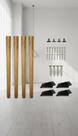 Kit 4 Pés Palito Madeira Maciça Retrô 55cm Kit 4 Pés Palito Madeira Maciça Retrô 55cm