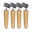 Kit 4 Pés Palitos De Madeira Para Moveis Armarios Poltrona Sofa de 15 cm