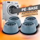 Kit 4 Pés Suporte Máquina de Lavar Anti Vibração Calço Plástico