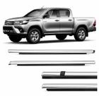 Kit 4 Pestana Externa Cromada Toyota Hilux 2016 até 2024
