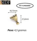 Kit 4 Pezinho Ondulado Liso P 1,85 X 2,16cm Caixa e Bandeja Artesanato