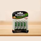 Kit 4 Pilhas AA Recarregáveis Maxday 4700mAh As Originais De Longa Duração Para Aparelhos